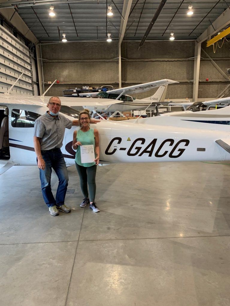 A Happy Customer with Her New Transport Canada Certificate of Airworthiness