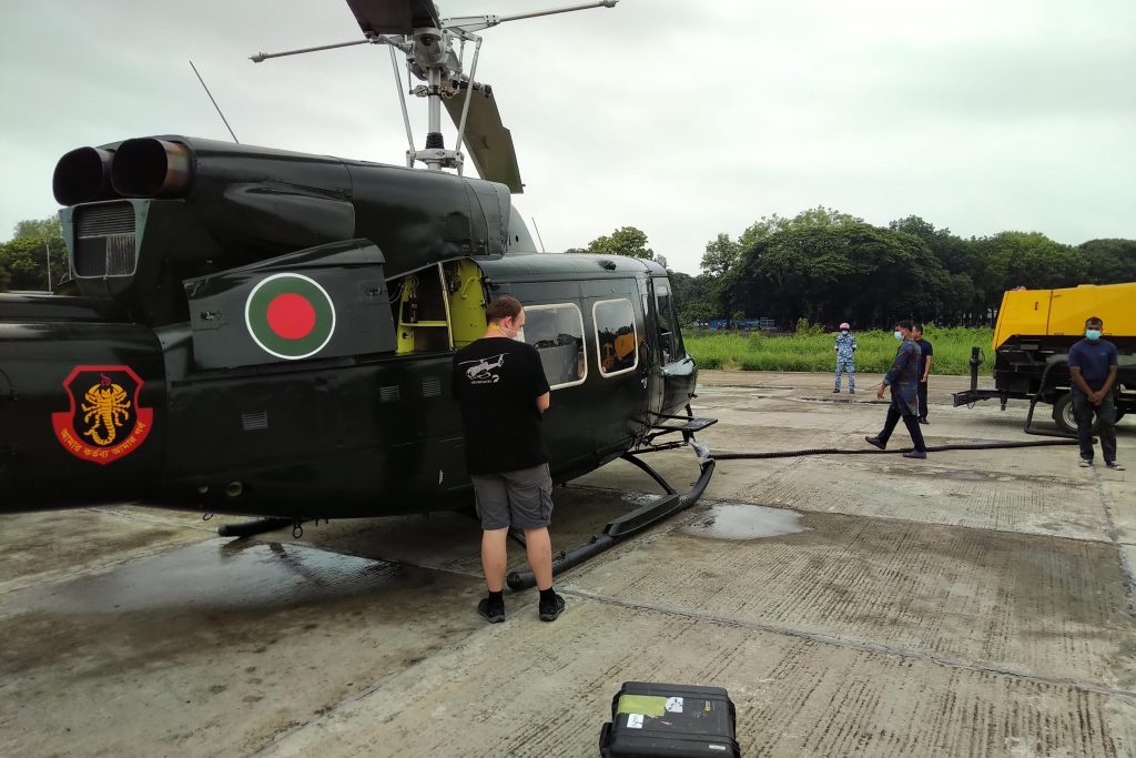 One of the Helicopters Being Prepared for a Ground Runup