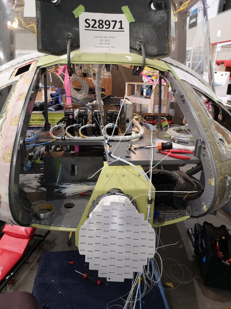 Multiple Wire Harnesses for the Instrument Panel are Routed Before Going in the Aircraft