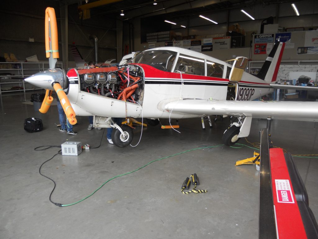 The Aircraft is Placed on Jacks While a Gear Swing is Performed