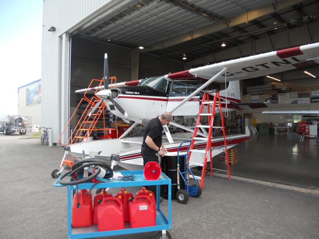 A Maxcraft Mechanic in the Process of Calibrating the Fuel Indicator on the G3X EIS