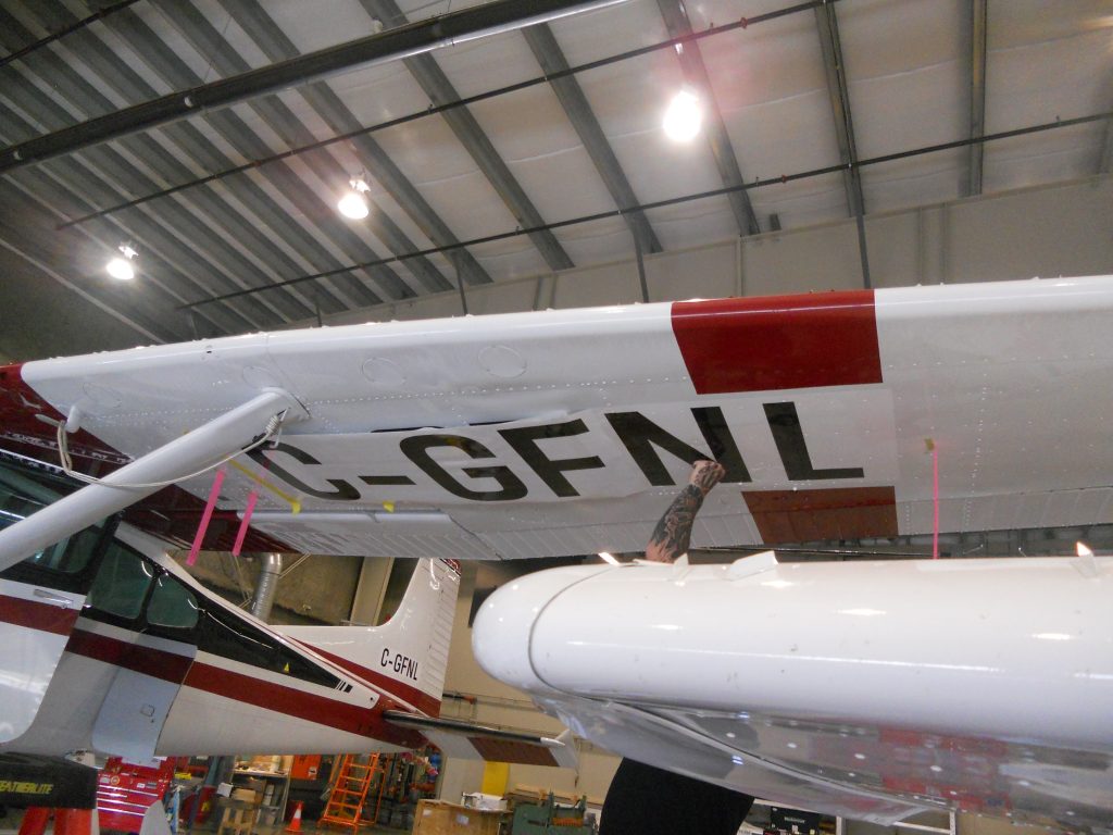 The New C Registration is Installed on the Underside of the Wing