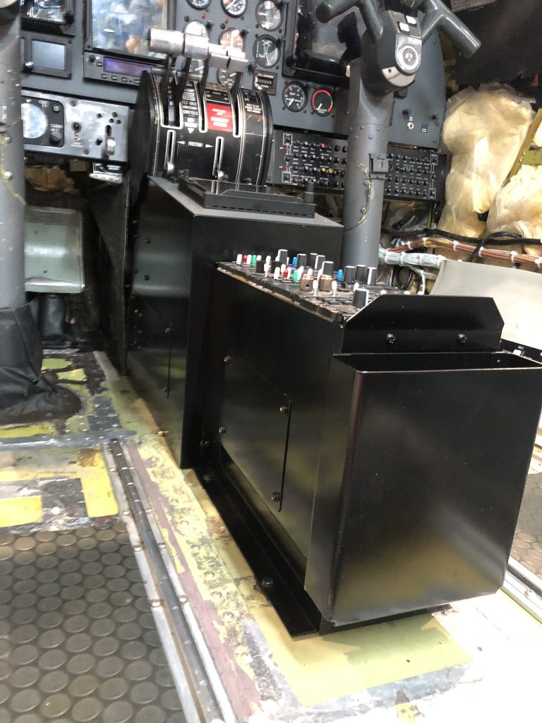 The Final Pedestal Painted and Mounted in the Twin Commander with Equipment