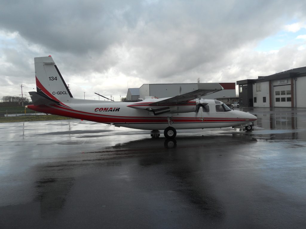 The Twin Commander Starting Up for it’s First Post-Installation Test Flight