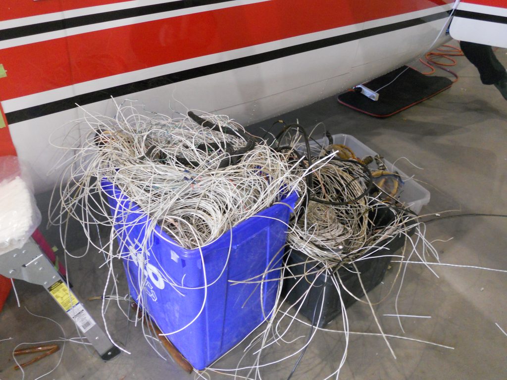 Many Pounds of Old Cables are Removed During a Job of this Size