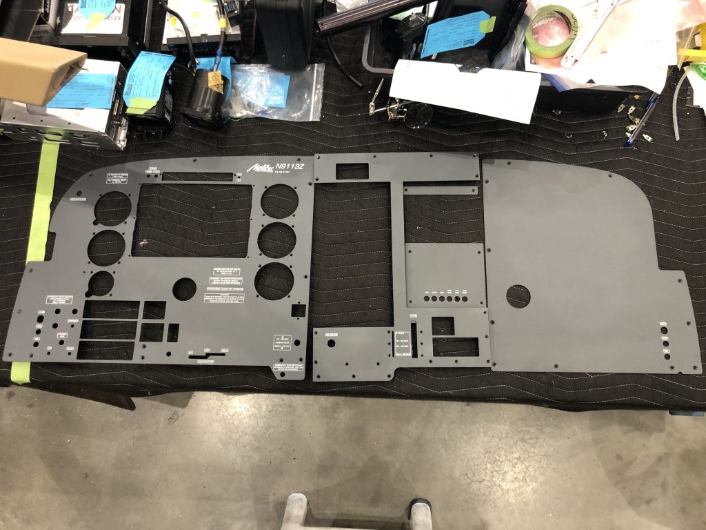 The Completed New Panel Before Installation in the Aircraft
