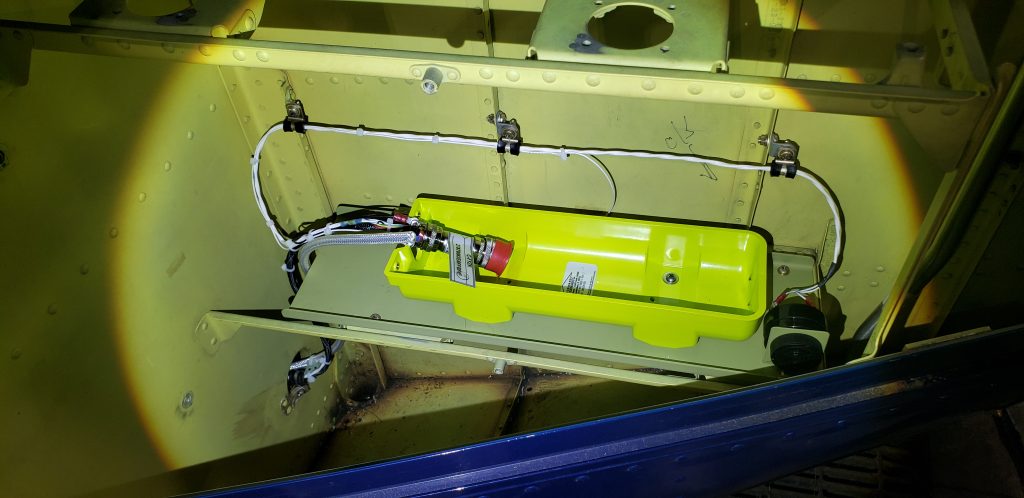The New 406mhz ELT Mounting Tray Located in an Aft 