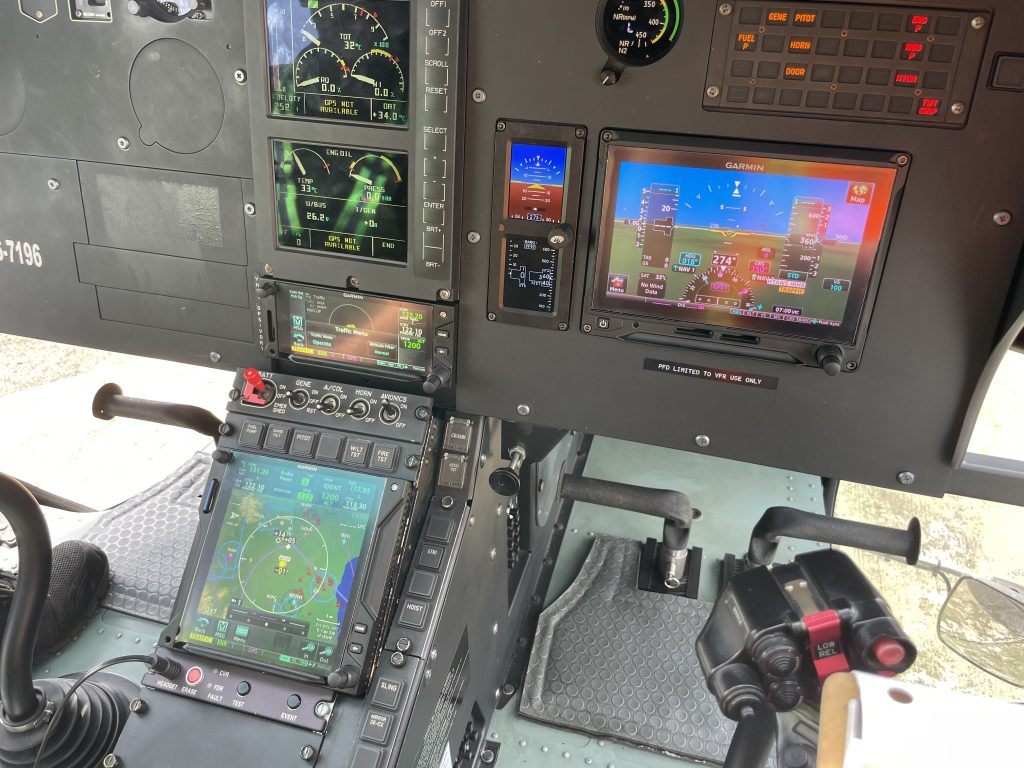 The Newly Installed Avionics in the AS350 B3 During Ground Testing