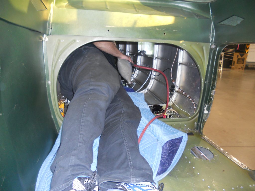 Installing Auto Pilots in Small Airplanes Can Result in Our Technicians Being Cramming into Some Small Places