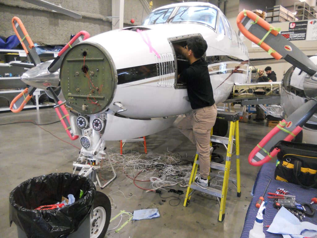 A Maxcraft Technician Working in the Forward Avionics Bay During the Removal Portion of this Project