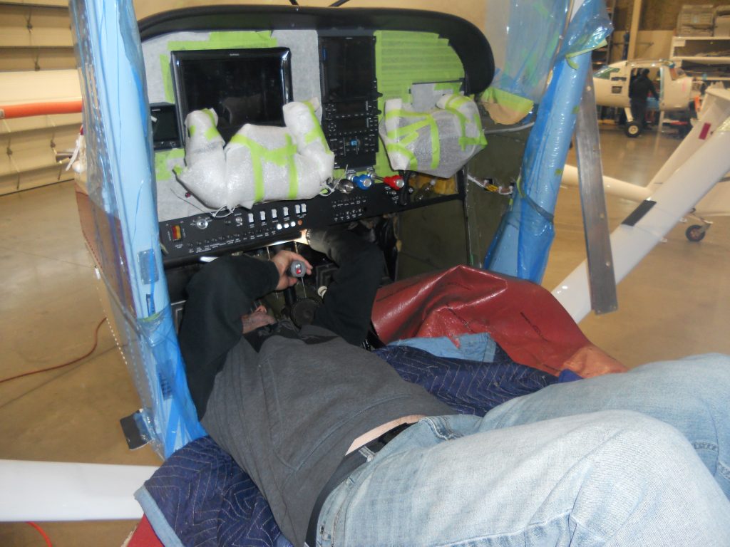 Avionics Work Can Often Require Our Technicians to Squeeze into Tight Spaces