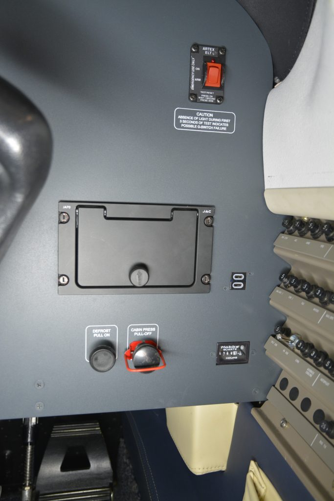 The Jupiter Glove Box on the Copilot Side of the Panel Adds a Convenient Storage Space