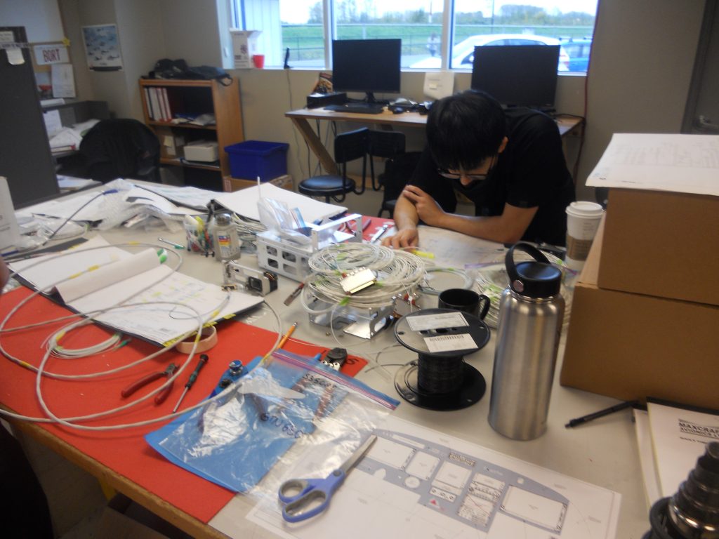 Maxcraft Technician Pre-Fabricating Wiring Harnesses for this Aircraft