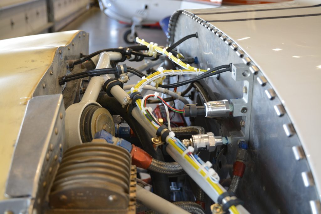 Some of the Wiring Found Under the Cowling for the Engine Indication System