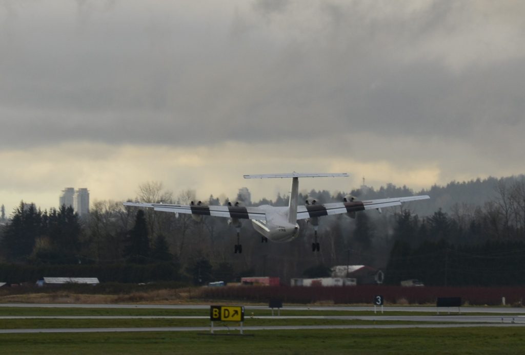 The First Dash 7 Taking Off on its Flight Home to Yellowknife