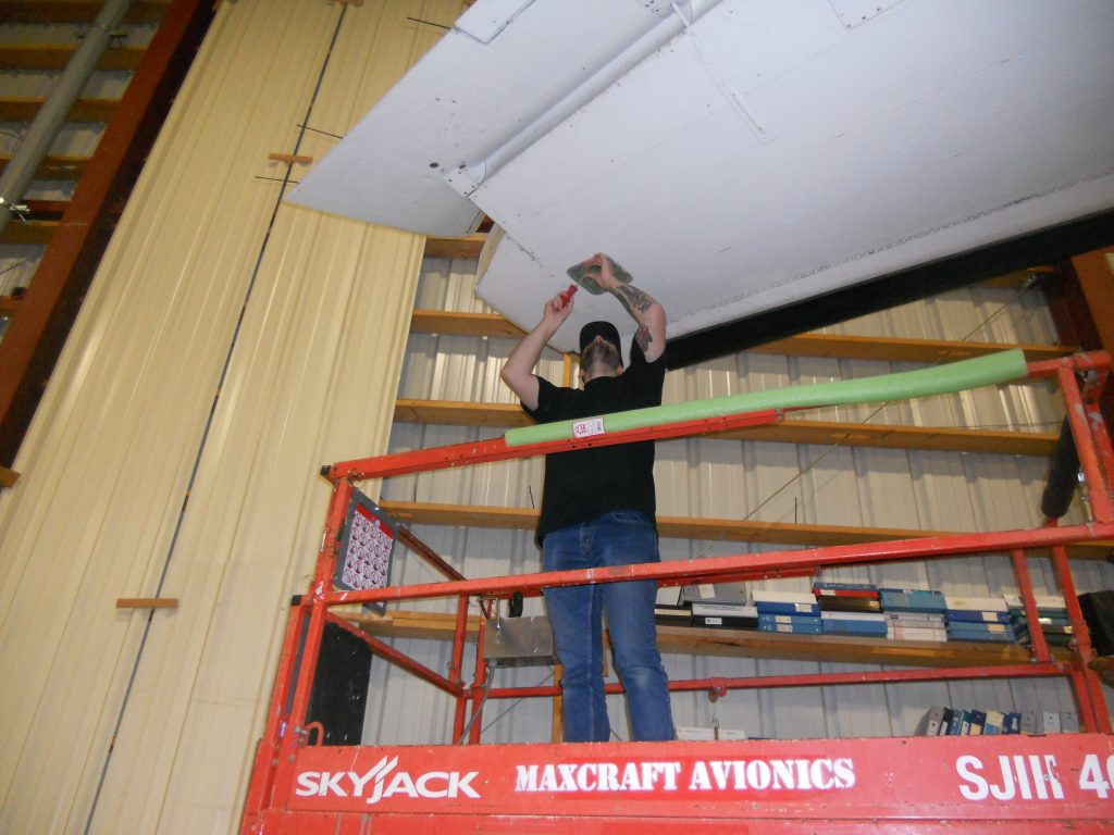 An Aircraft of this Size Required Us to Add a Scissor Lift to the Maxcraft Fleet