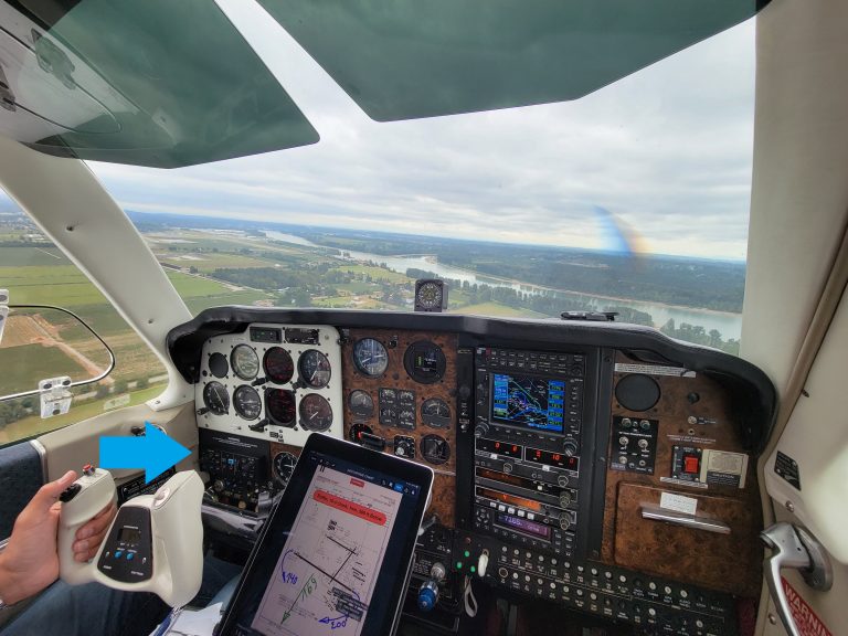 The Owner During His First Flight After Installation of the Garmin GFC 500 Autopilot